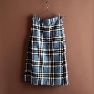 Made in Scotland Wool Wrap Kilt Skirt Smoky Blue