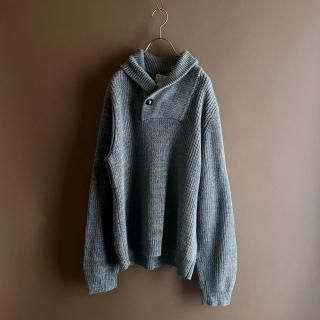 L.L.Bean Shawl Collar Cotton Rib Knit Sweater