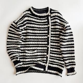 Made In Italy Pearl Button Knit Cardigan