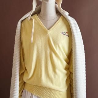 Vintage V-Neck Knit Sweater 