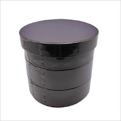 刷毛塗り 丸型三段重箱 - 創業明治二十年尾鷲わっぱ・漆器製造 刷毛塗り 丸型三段重箱 - 創業明治二十年尾鷲わっぱ・漆器製造