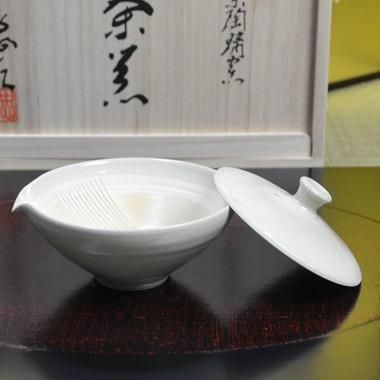 信楽焼煎茶器(白) 大西忠左作 - 中川誠盛堂茶舗 信楽焼煎茶器(白) 大西忠左作 - 中川誠盛堂茶舗