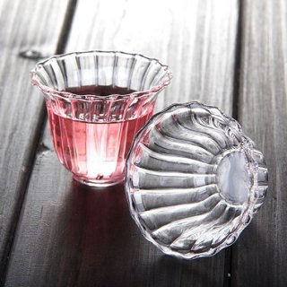 耐熱菊型ガラスコップ　50ml