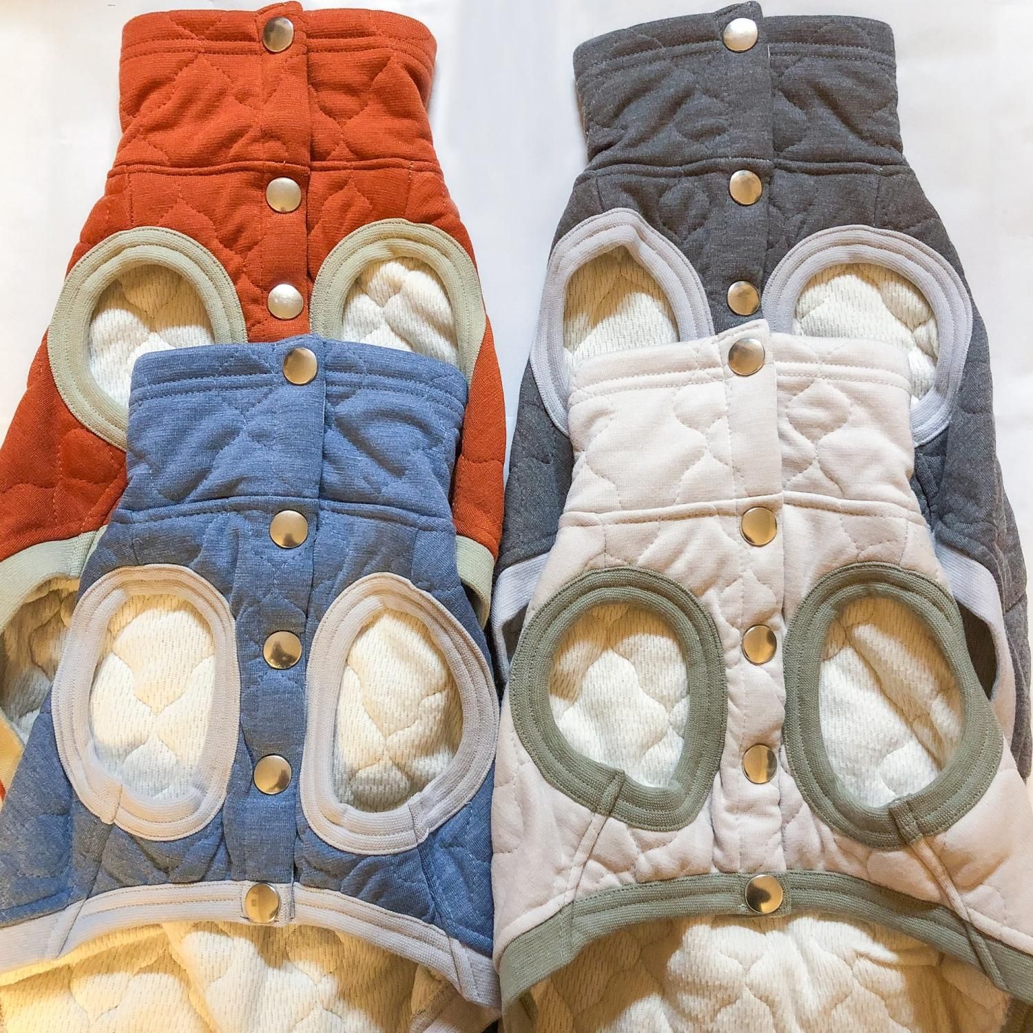 QUILTING VEST [LIGHT BLUE] - イタグレ / ウィペット服 SOIMA