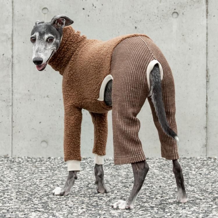 ITALY WOOL SWITCHING ROMPERS [BROWN/BROWN]