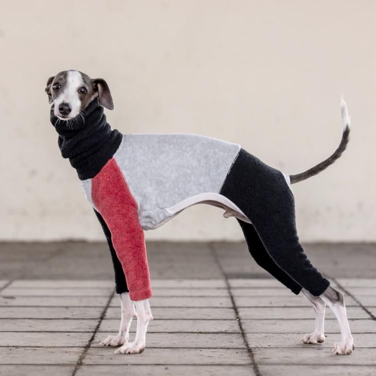FLEECE L/S ROMPERS [RAGLAN/RED]