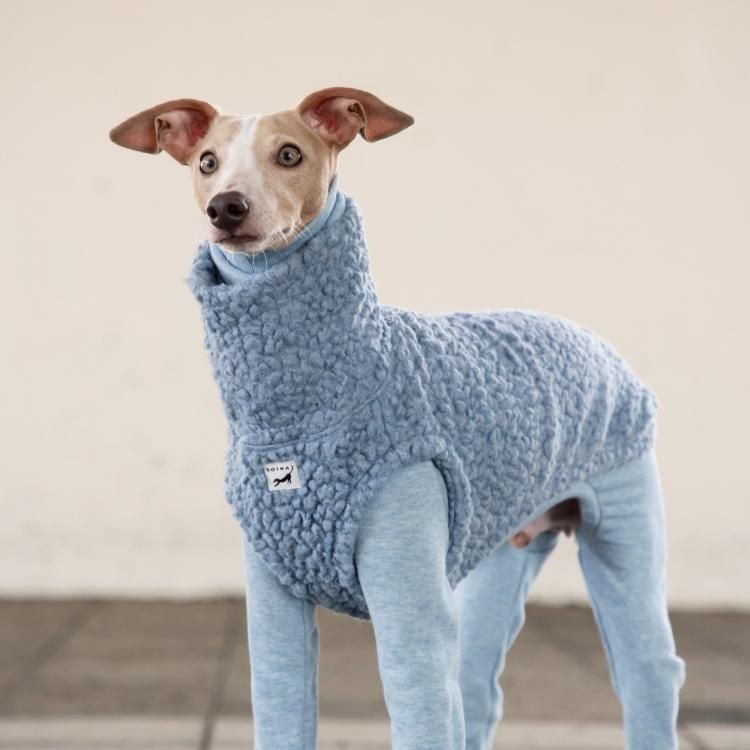 POPCORN WOOL BLEND KNIT VEST [LIGHT BLUE]