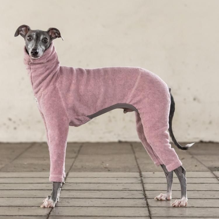 FLEECE L/S ROMPERS [PINK] 
