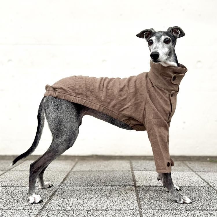 LINEN WOOL SMOCK [MOCHA]