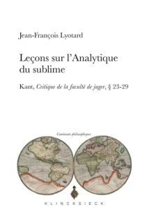 Leçons sur l'analytique du sublime