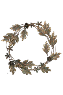 Antique Metal Leaf Wreath