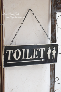 TOILET sign plate