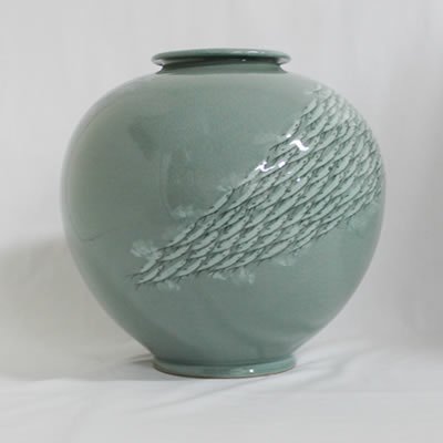 韓国　青磁陶器オルゴール