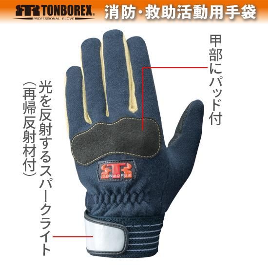 K-703 ケブラー繊維&人工皮革製手袋（ネイビー） | 株式会社ライズ