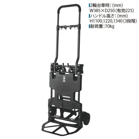 FLAT CART 2×4（フラットカート ツーバイフォー）台車・カート 花岡車輌 フラットカートツーバイフォー F-CART2×4BK 2輪4輪台車