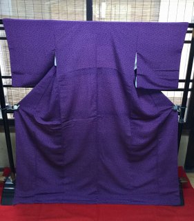 やゝK9＊江戸小紋綺麗な紫色着物・リユース