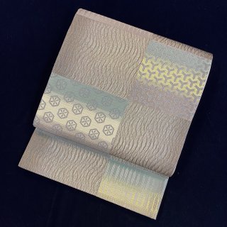 円窓O-801＊寺田寛志作・繊細な織の魅力／リユース袋帯