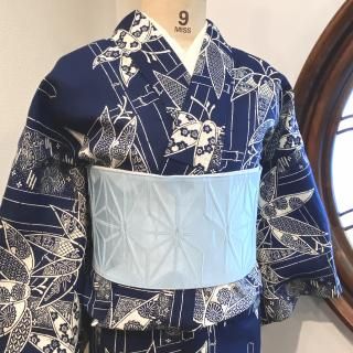 浴衣と半幅帯 志ま亀 未使用 硬