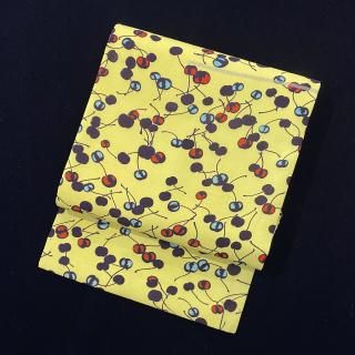 アンティーク 名古屋帯 逸品！ キジ 刺繍 金駒刺繍 正絹 IK-1404