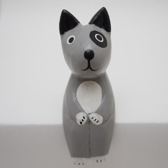 木彫動物⑅犬(チン)⑅インドネシア 木彫動物⑅犬(チン)⑅インドネシア 狆（ちん, Japanese Chin）～犬種の