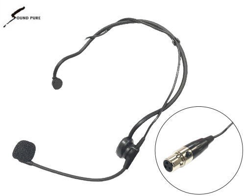 Soundpure（サウンドピュア）　ボディパック型送信機8022e用 ヘッドウォーン・マイクロホン　SPWEM-BK