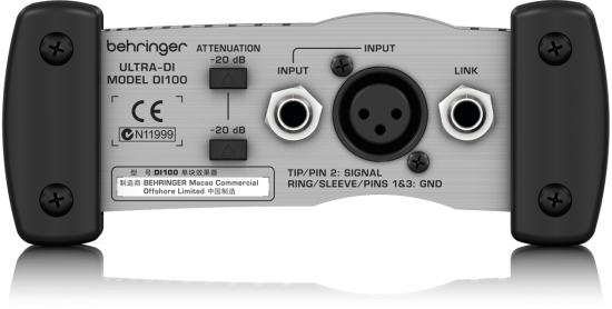 BEHRINGER(ベリンガー)1chアクティブDIボックス DI100 ULTRA-DI BEHRINGER(ベリンガー)1chアクティブDIボックス DI100 ULTRA-DI