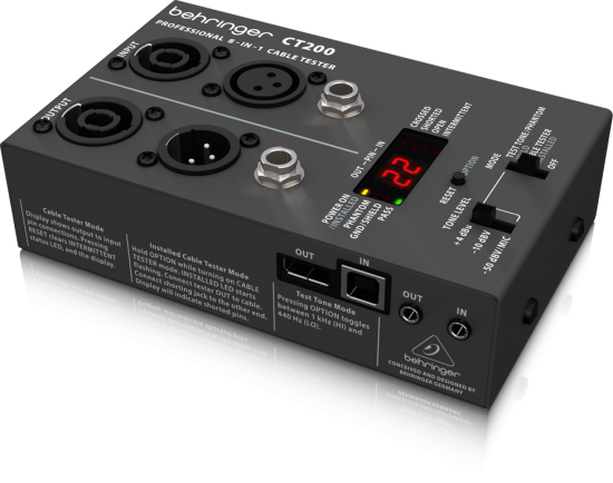 【再入荷】 BEHRINGER（ベリンガー）ケーブルテスター CT200 配信機器・PA機器・レコーディング機器