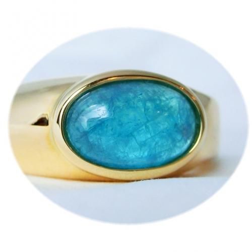 K18YG パライバトルマリンリング 1.34ct