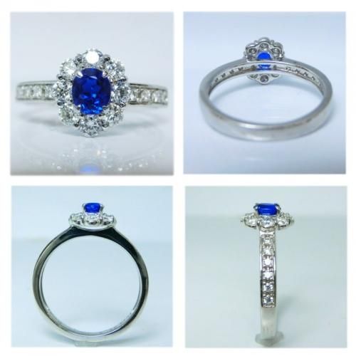 Pt900 アウイナイト ダイヤモンドリング HA 0.24ct D 0.54ct Pt900 アウイナイト ダイヤモンドリング HA 0.24ct D 0.54ct