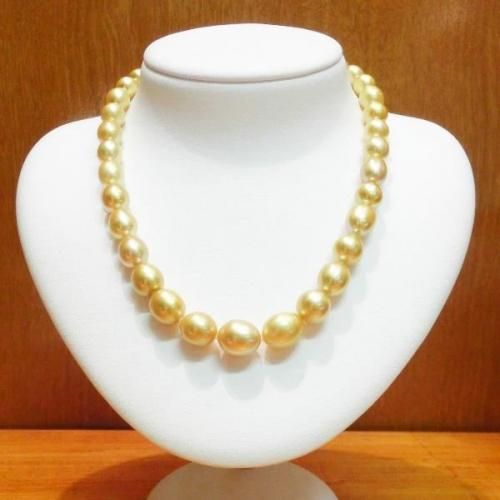 SV 南洋ゴールデンパール ネックレス P 8.5-12.3mm