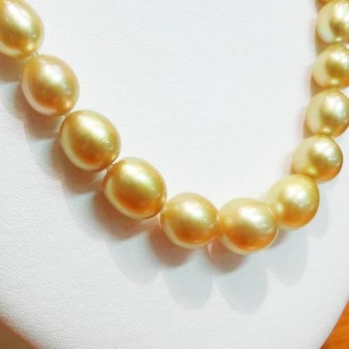 SV 南洋ゴールデンパール ネックレス P 8.5-12.3mm