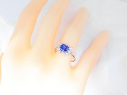 pt900タンザナイトダイヤモンドリング Pt900 タンザナイト ダイヤモンドリング TA 1.19ct D 0.30ct