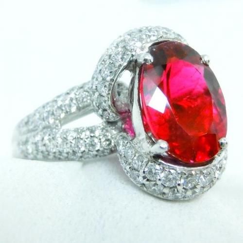 K18WG ルベライト ダイヤモンドリング T 3.29ct D 1.44ct K18WG ルベライト ダイヤモンドリング T 3.29ct D 1.44ct