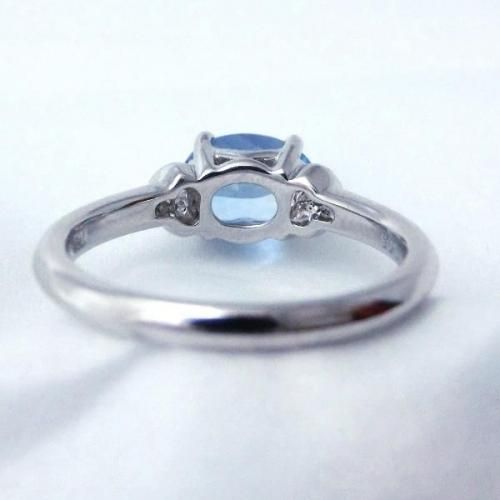 Pt900 サンタマリア アクアマリン ダイヤモンドリング AQ 1.03ct Pt900 サンタマリア アクアマリン ダイヤモンドリング AQ 1.03ct