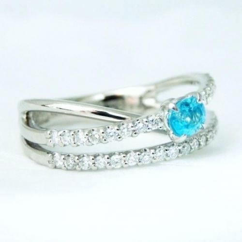 ブルーネオンとピンクの輝き★パライバトルマリン&ピンクダイヤモンドリング18金★ ブルーネオンとピンクの輝き☆パライバトルマリン&ピンク