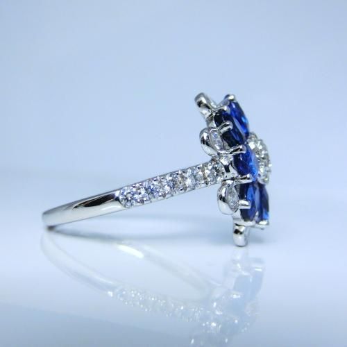 K18WG サファイアダイヤリング　 D0.10ct S0.70ct ＃13 K18WG リング サファイア CJ0570 – ジュエリーショップ ロンド