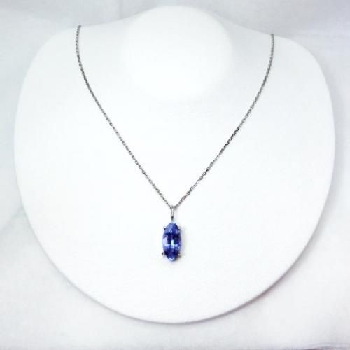 Pt850/900 ブルーサファイアネックレス SA 1.64ct 40cm