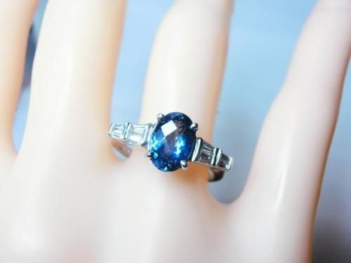 Pt900 サンタマリア アクアマリン ダイヤモンドリング AQ 1.13ct Pt900 サンタマリア アクアマリン ダイヤモンドリング AQ 1.13ct