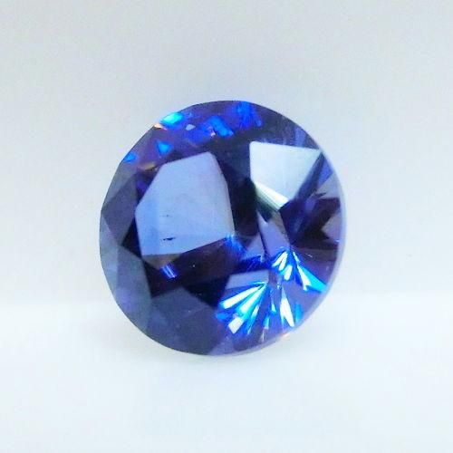 ベニトアイト(Benitoite)ラウンドブリリアントカットルース 0.56ct