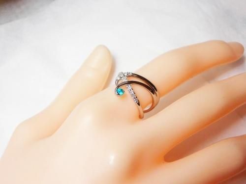 新品 パライバトルマリン アウイナイト ダイヤモンド リング Pt900 Pt900 パライバトルマリン ダイヤモンドリング PA 0.13ct D 0.29ct