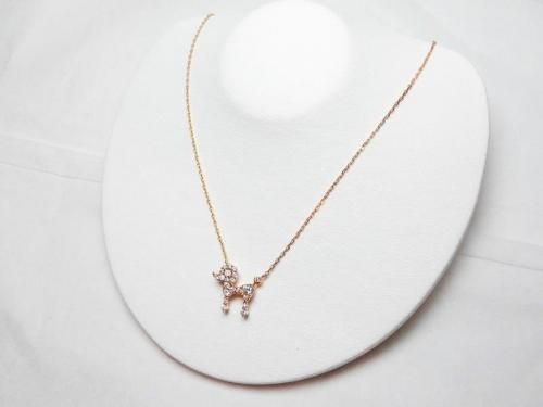 トイプードル ダイヤモンドネックレス D 0.25ct 40㎝ K18PG GGSJ トイプードル ダイヤモンドネックレス D 0.25ct 40㎝ K18PG GGSJ