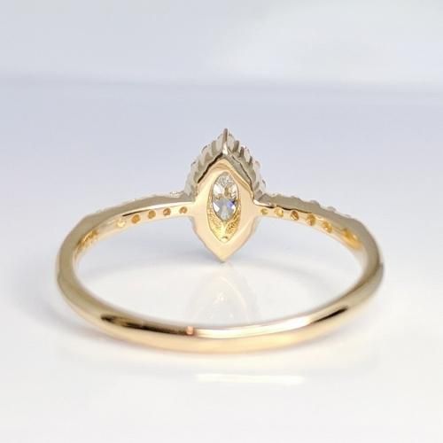 K18YG マーキスカットダイヤモンドリング D 0.17ct D0.15ct K18YG マーキスカットダイヤモンドリング D 0.17ct D0.15ct