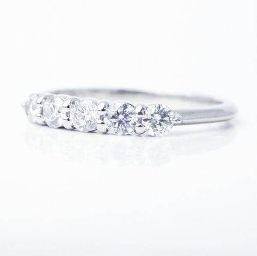 ハーフエタニティダイヤモンドリング D 0.30ct Pt900/K18YG