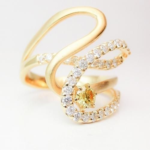 テディ★素晴らしい照り!天然アメトリン★オーダー BRIGHTEST STAR DIAMOND PIERCED EARRINGS(L)(1ZP0923)K18