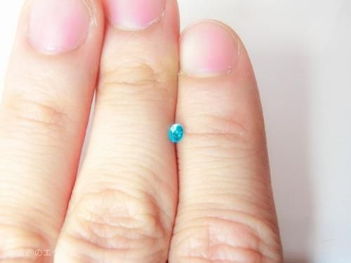 パライバトルマリンルース ブラジル産 PA 0.109ct 中央宝石研究所鑑別