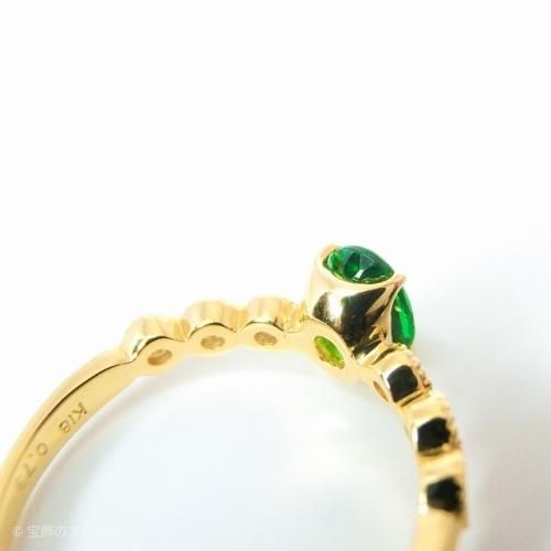 ツァボライト ダイヤモンドリング TS 0.73ct D 0.14ct TS 0.03ct ツァボライト ダイヤモンドリング TS 0.73ct D 0.14ct TS 0.03ct