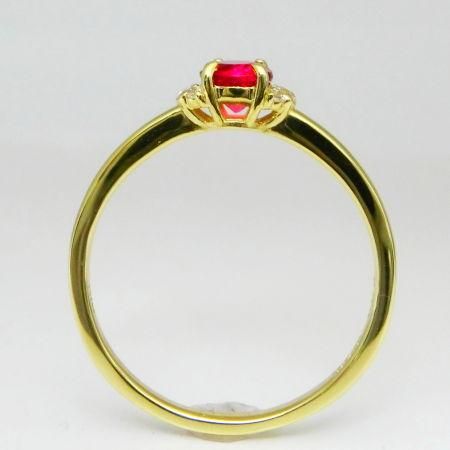 レッドトルマリンダイヤモンドリング 0.29ctD0.05ct