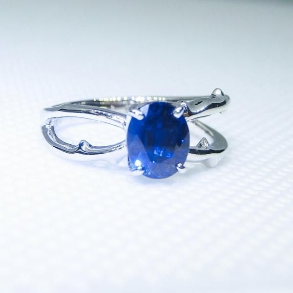 サファイアピンキーリング SA 0.903ct Pt900