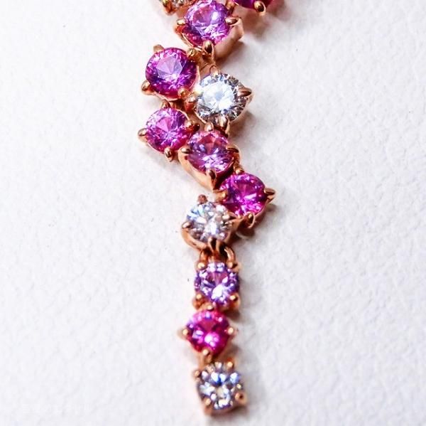 ピンクサファイア ダイヤモンドネックレス PSA 0.55ct D 0.25ct ピンクサファイア ダイヤモンドネックレス PSA 0.55ct D 0.25ct