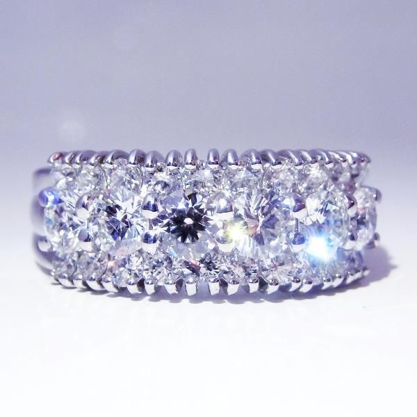 特選 ダイヤモンドリング D 1.25ct D 0.81ct Pt900 BOUTIQUE LINE